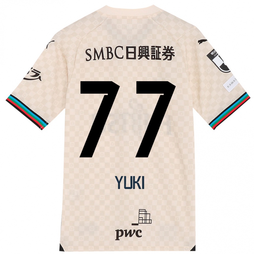 キッズフットボールYuki Yamamoto#77ホワイトグレーアウェイシャツ2024/25ジャージーユニフォーム