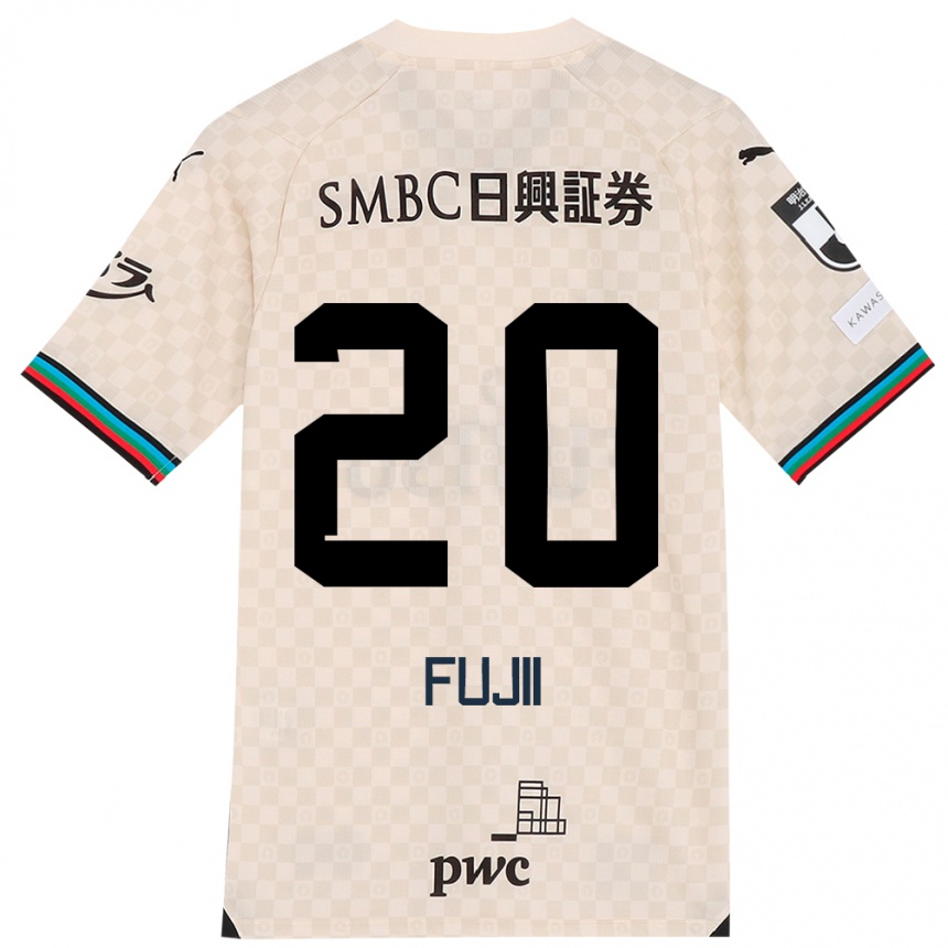 キッズフットボールRensuke Fujii#20ホワイトグレーアウェイシャツ2024/25ジャージーユニフォーム