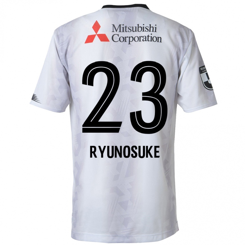 キッズフットボールRyunosuke Sato#23白黒アウェイシャツ2024/25ジャージーユニフォーム