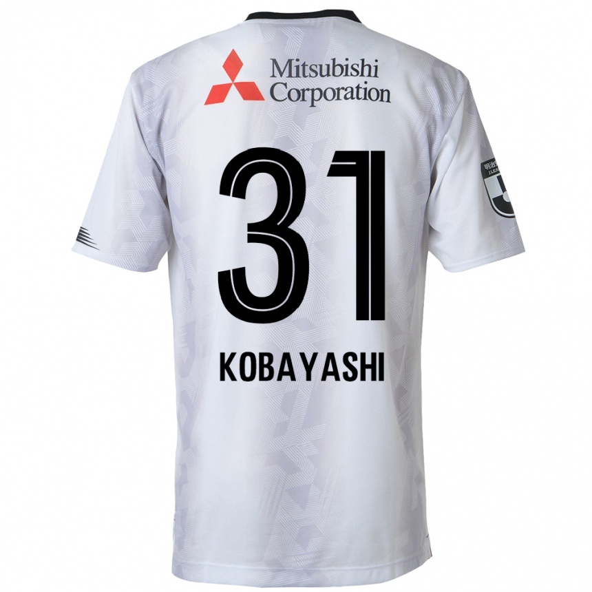 キッズフットボールMasataka Kobayashi#31白黒アウェイシャツ2024/25ジャージーユニフォーム