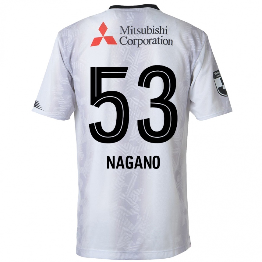 キッズフットボールShuto Nagano#53白黒アウェイシャツ2024/25ジャージーユニフォーム