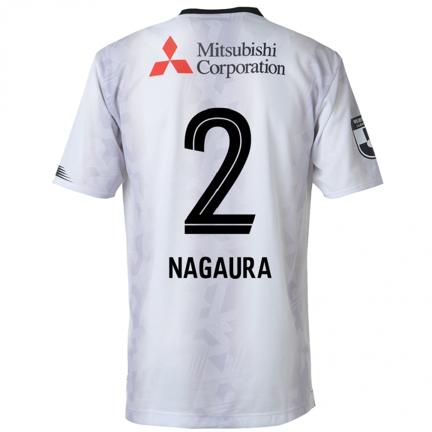 キッズフットボールKoshi Nagaura#2白黒アウェイシャツ2024/25ジャージーユニフォーム