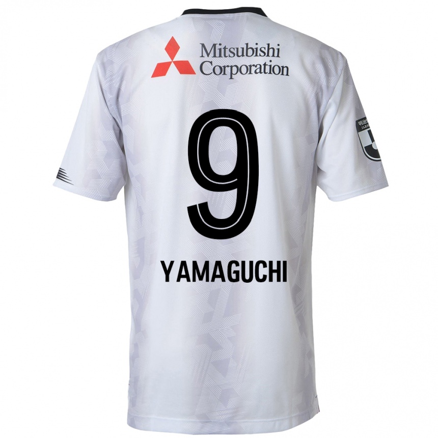 キッズフットボールTaiyo Yamaguchi#9白黒アウェイシャツ2024/25ジャージーユニフォーム