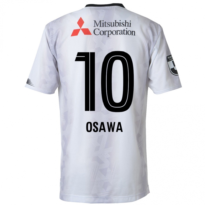 キッズフットボールShuzo Osawa#10白黒アウェイシャツ2024/25ジャージーユニフォーム