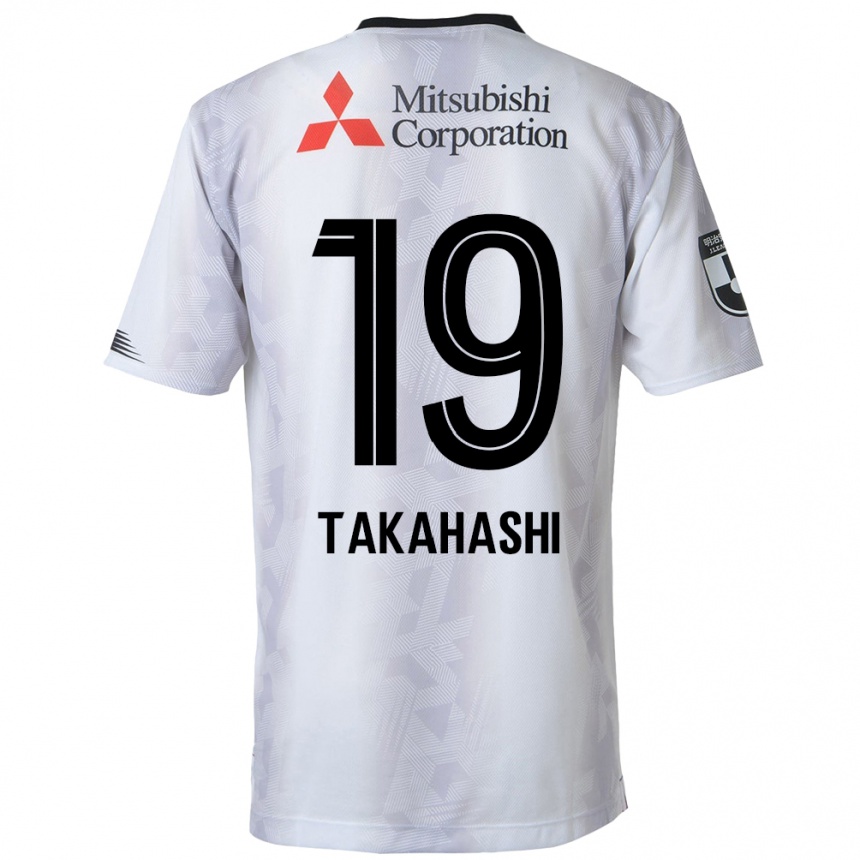 キッズフットボールYuya Takahashi#19白黒アウェイシャツ2024/25ジャージーユニフォーム