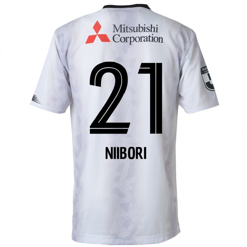 キッズフットボールKeita Niibori#21白黒アウェイシャツ2024/25ジャージーユニフォーム