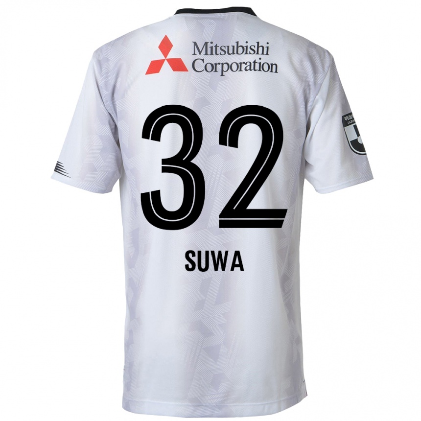 キッズフットボールKeita Suwa#32白黒アウェイシャツ2024/25ジャージーユニフォーム