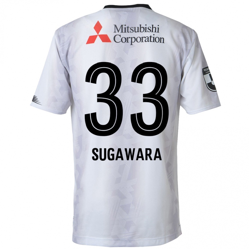 キッズフットボールYuta Sugawara#33白黒アウェイシャツ2024/25ジャージーユニフォーム