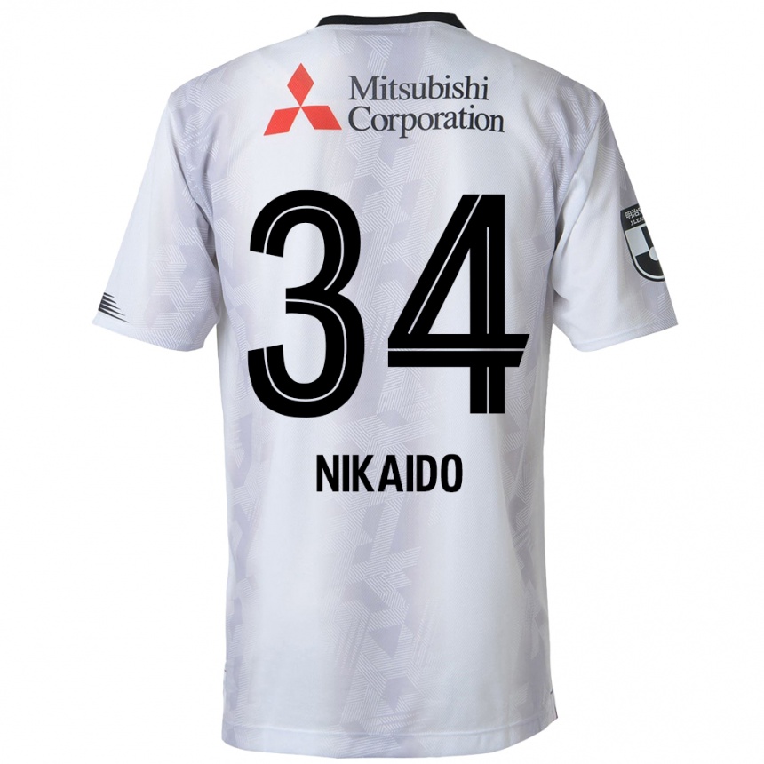 キッズフットボールRintaro Nikaido#34白黒アウェイシャツ2024/25ジャージーユニフォーム