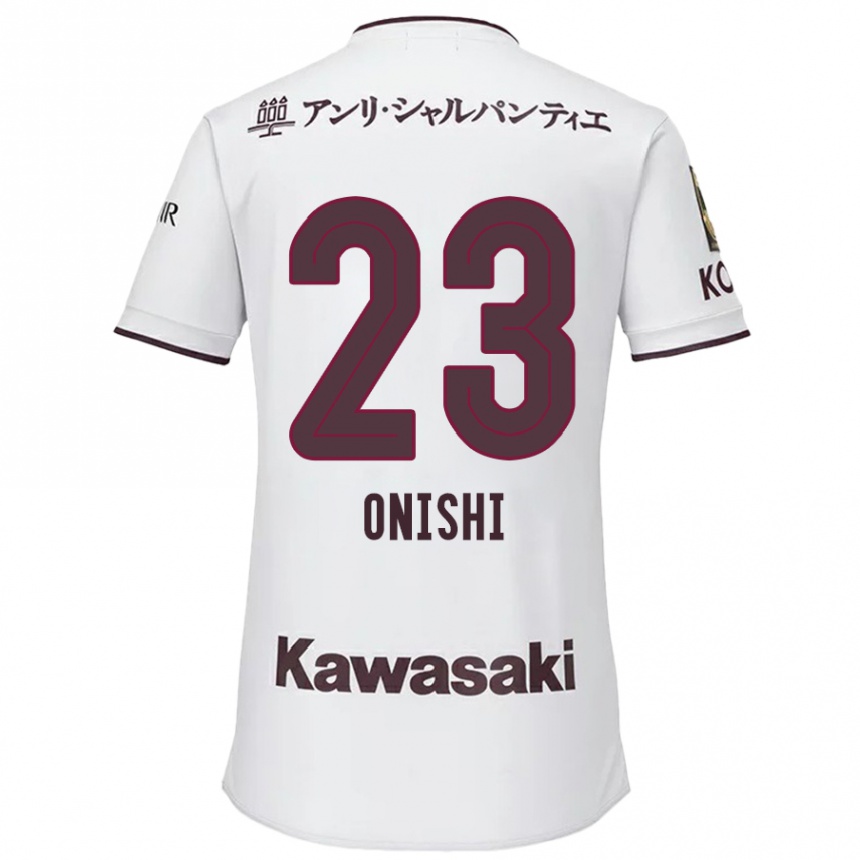 キッズフットボールSota Onishi#23赤、白アウェイシャツ2024/25ジャージーユニフォーム