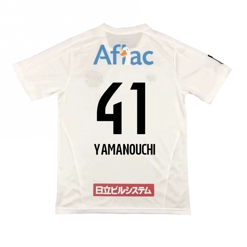 キッズフットボールYusei Yamanouchi#41白黒アウェイシャツ2024/25ジャージーユニフォーム