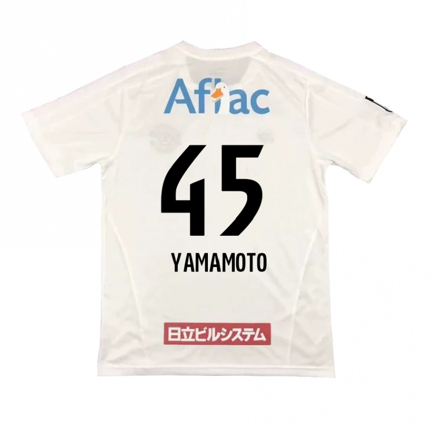 キッズフットボールOta Yamamoto#45白黒アウェイシャツ2024/25ジャージーユニフォーム