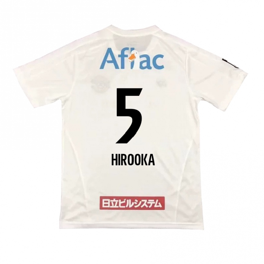 キッズフットボールEita Hirooka#5白黒アウェイシャツ2024/25ジャージーユニフォーム