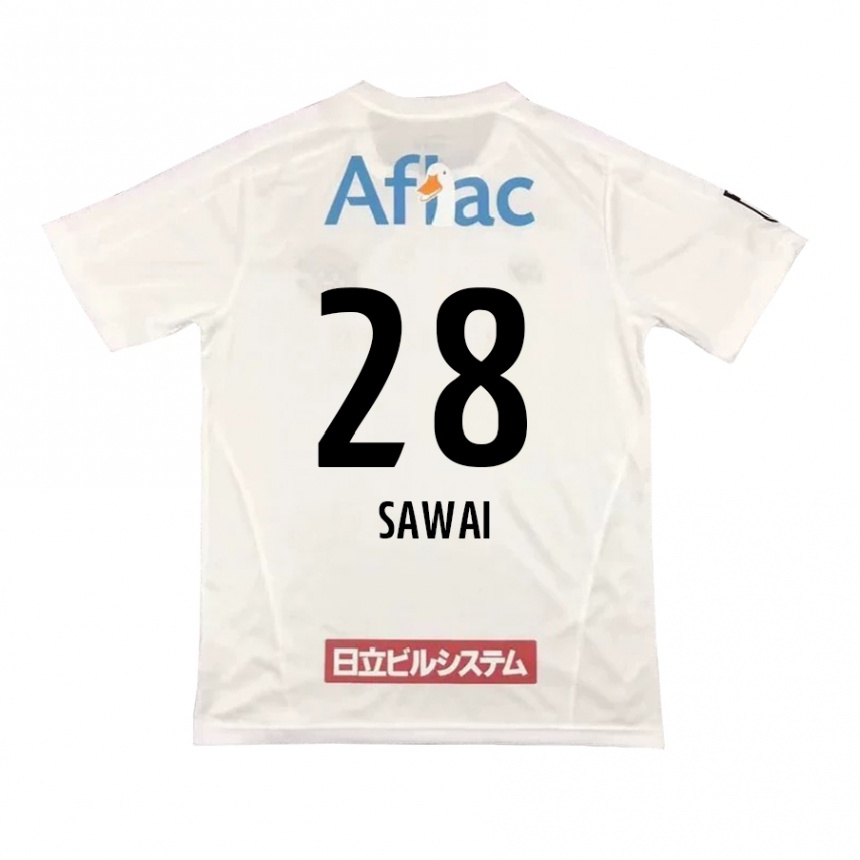 キッズフットボールRetsu Sawai#28白黒アウェイシャツ2024/25ジャージーユニフォーム