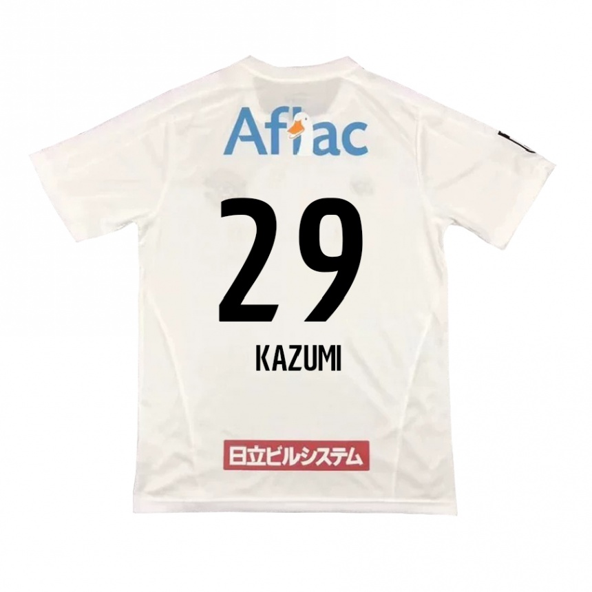 キッズフットボールTakuto Kazumi#29白黒アウェイシャツ2024/25ジャージーユニフォーム