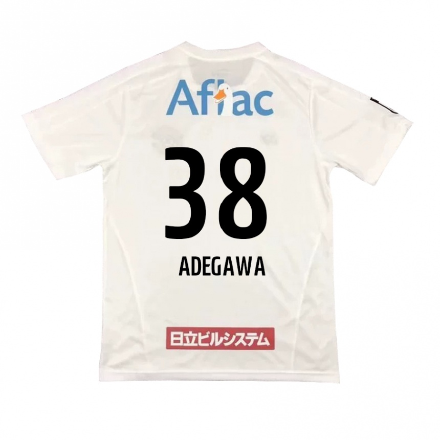 キッズフットボールKoa Adegawa#38白黒アウェイシャツ2024/25ジャージーユニフォーム