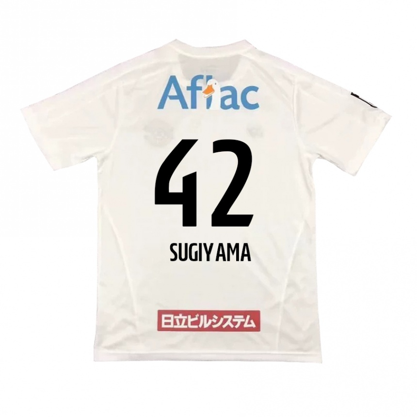 キッズフットボールShunnosuke Sugiyama#42白黒アウェイシャツ2024/25ジャージーユニフォーム