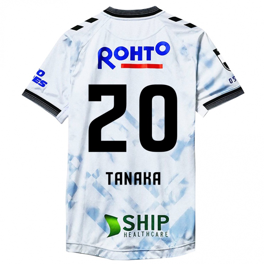 キッズフットボールHyoga Tanaka#20白黒アウェイシャツ2024/25ジャージーユニフォーム