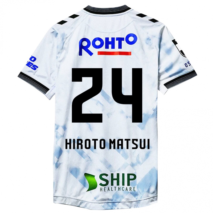 キッズフットボールElijah Hiroto Matsui#24白黒アウェイシャツ2024/25ジャージーユニフォーム