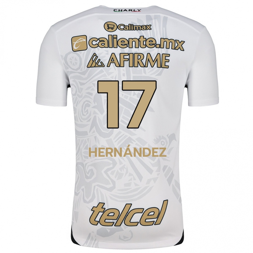 キッズフットボールRubén Hernández#17白黒アウェイシャツ2024/25ジャージーユニフォーム