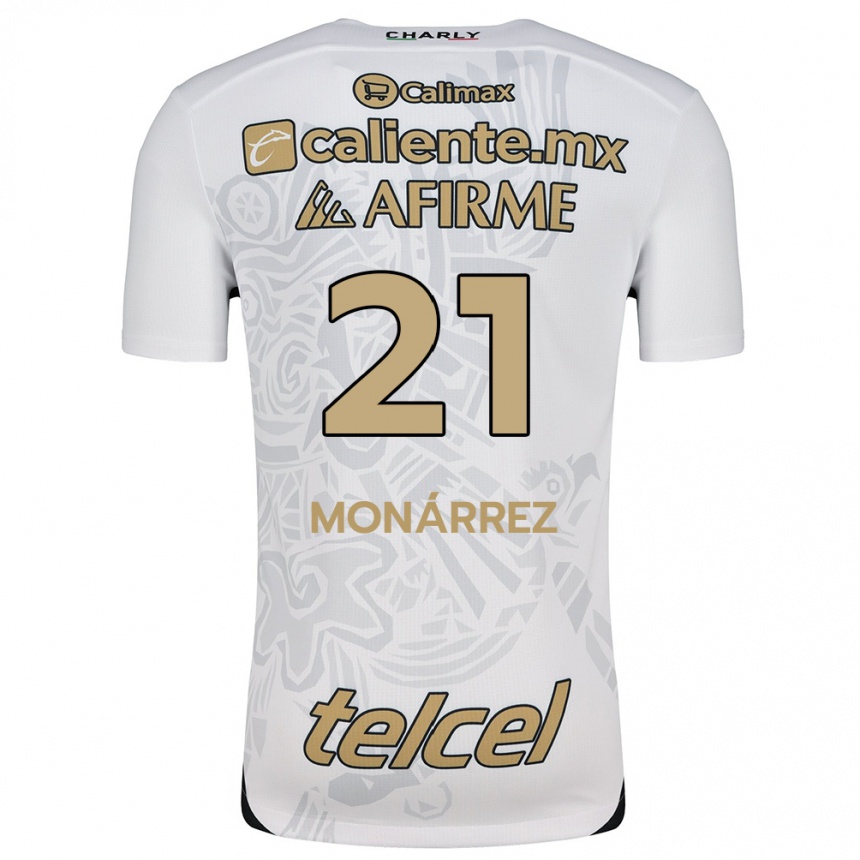 キッズフットボールFernando Monárrez#21白黒アウェイシャツ2024/25ジャージーユニフォーム