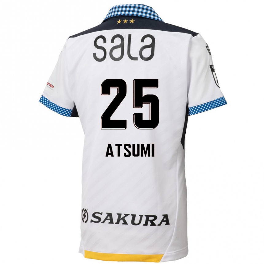 キッズフットボールKeita Atsumi#25白黒アウェイシャツ2024/25ジャージーユニフォーム