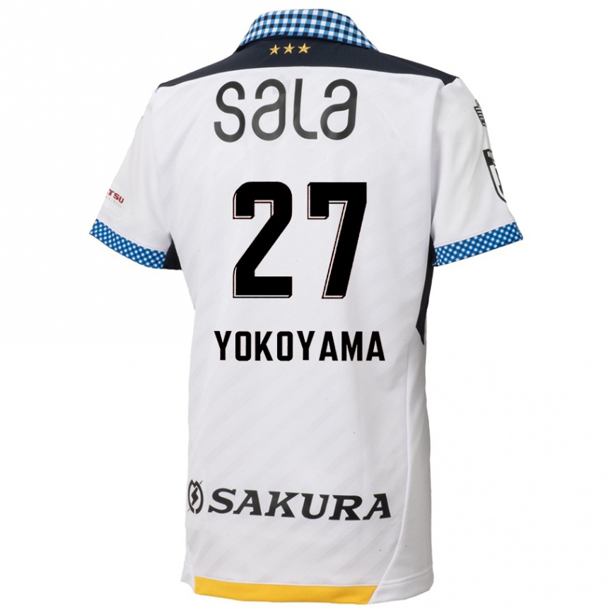 キッズフットボールKota Yokoyama#27白黒アウェイシャツ2024/25ジャージーユニフォーム