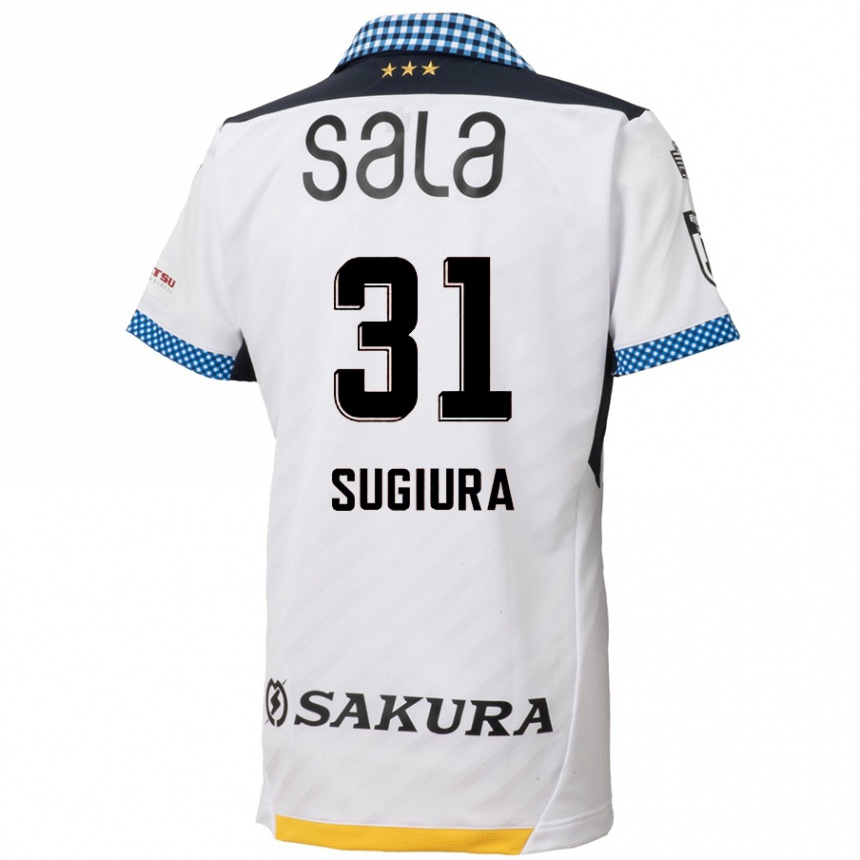 キッズフットボールRinnosuke Sugiura#31白黒アウェイシャツ2024/25ジャージーユニフォーム