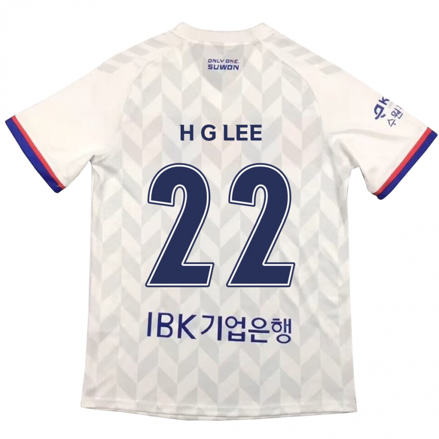 キッズフットボールGwang-Hyeok Lee#22白青アウェイシャツ2024/25ジャージーユニフォーム