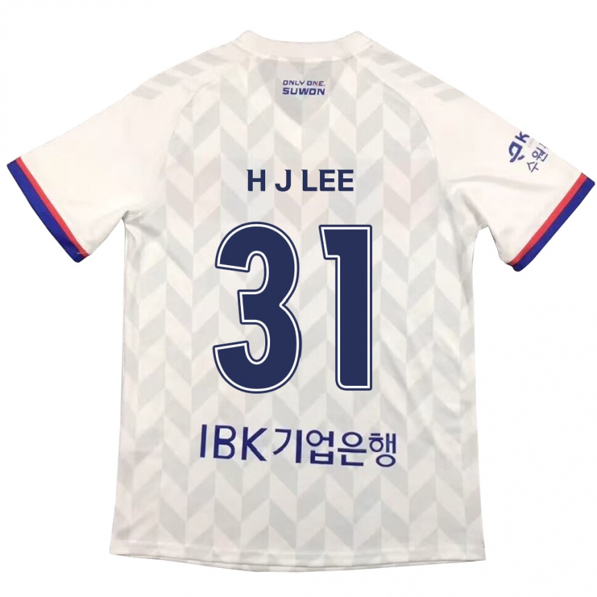 キッズフットボールJae-Hoon Lee#31白青アウェイシャツ2024/25ジャージーユニフォーム