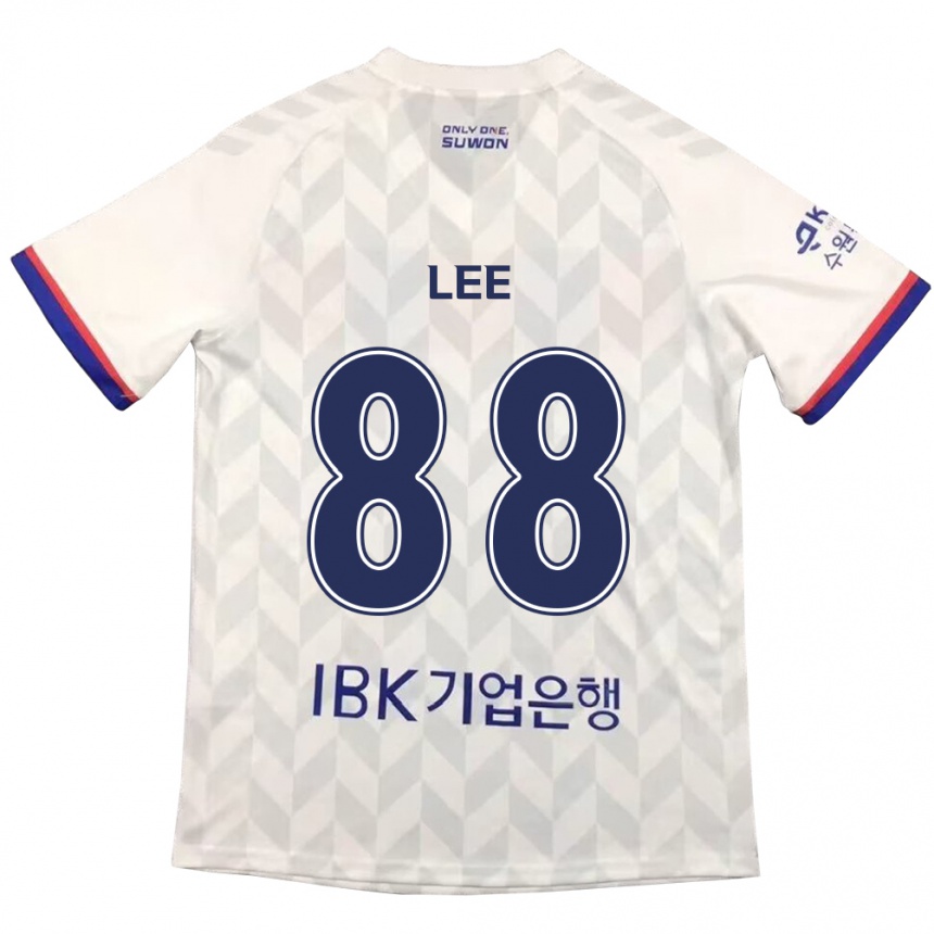 キッズフットボールYong Lee#88白青アウェイシャツ2024/25ジャージーユニフォーム