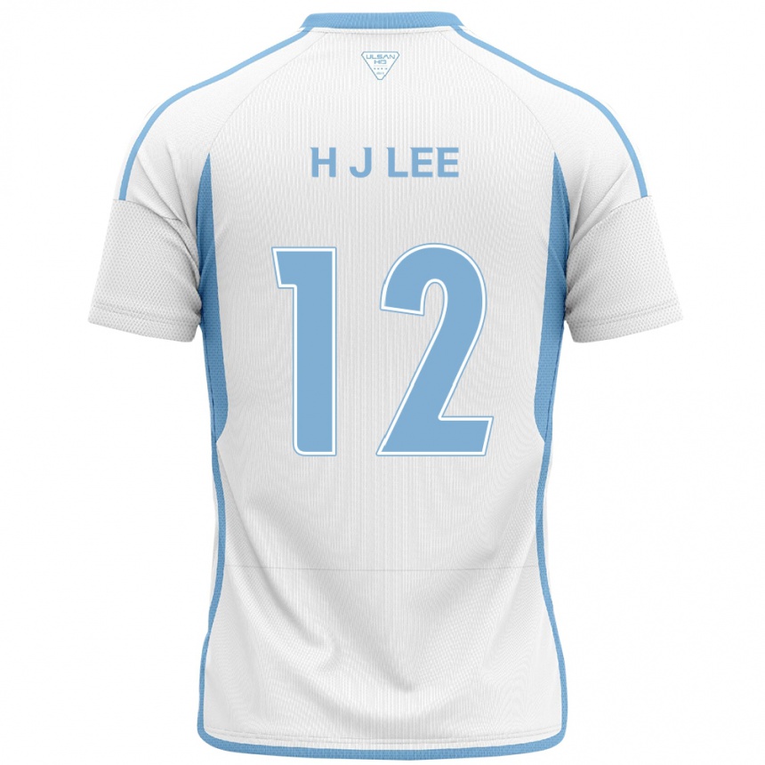 キッズフットボールJae-Hyung Lee#12白青アウェイシャツ2024/25ジャージーユニフォーム