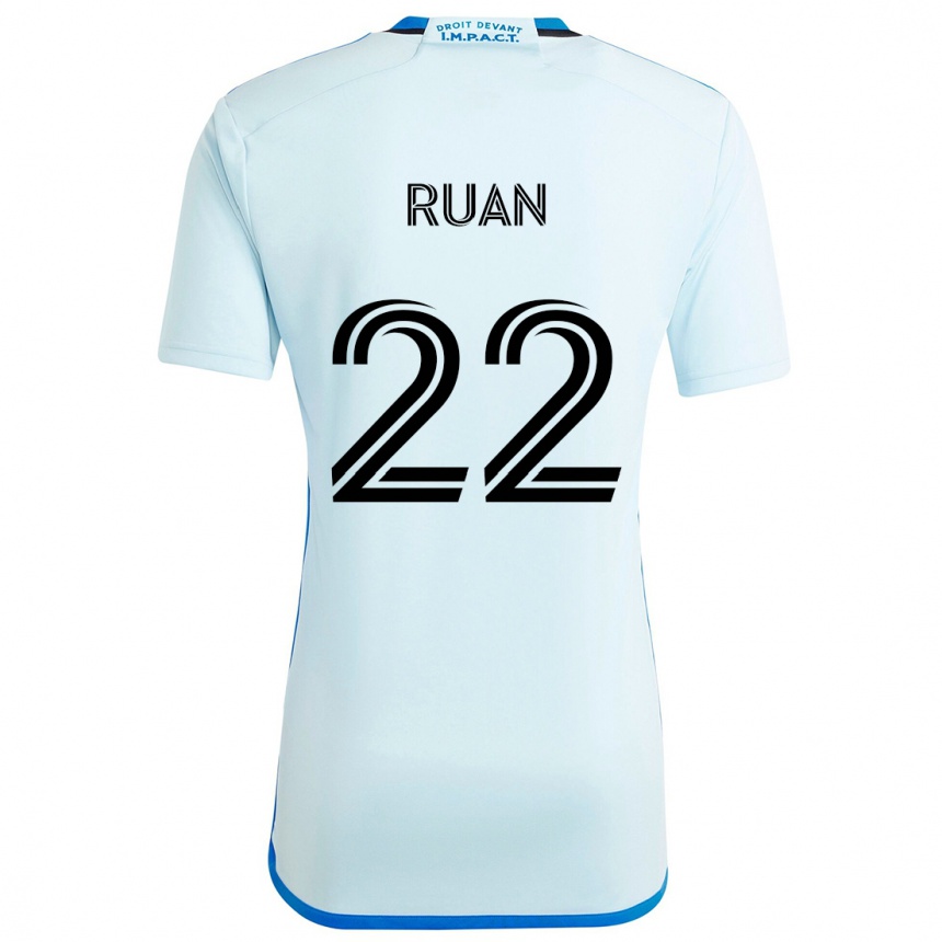 キッズフットボールRuan#22アイスブルーアウェイシャツ2024/25ジャージーユニフォーム