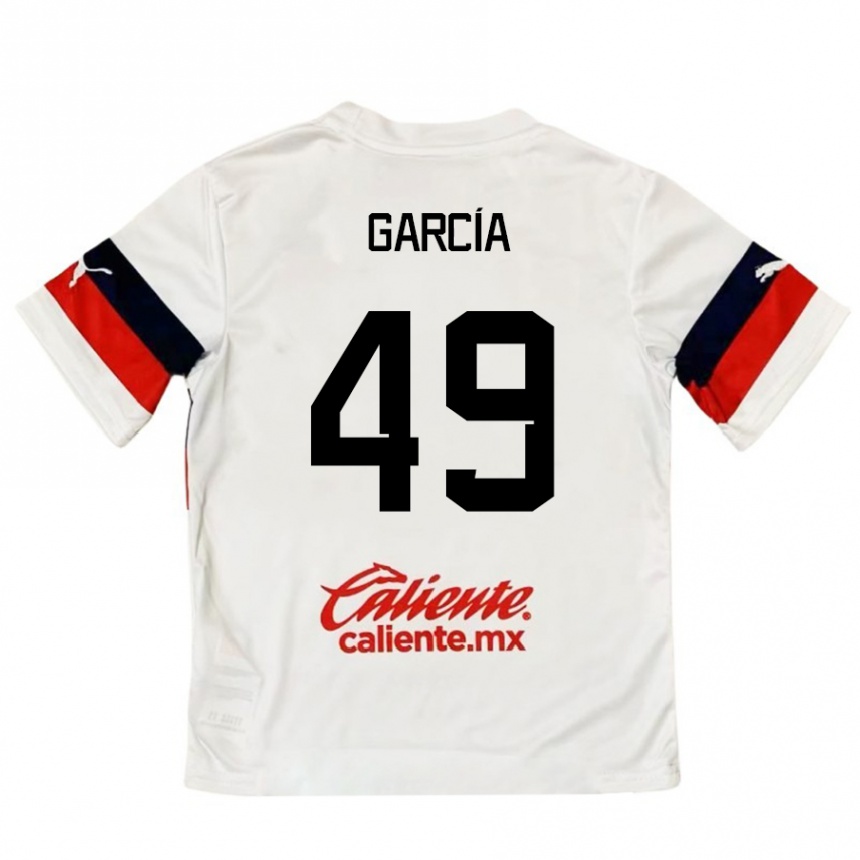 キッズフットボールGilberto García#49赤、白アウェイシャツ2024/25ジャージーユニフォーム