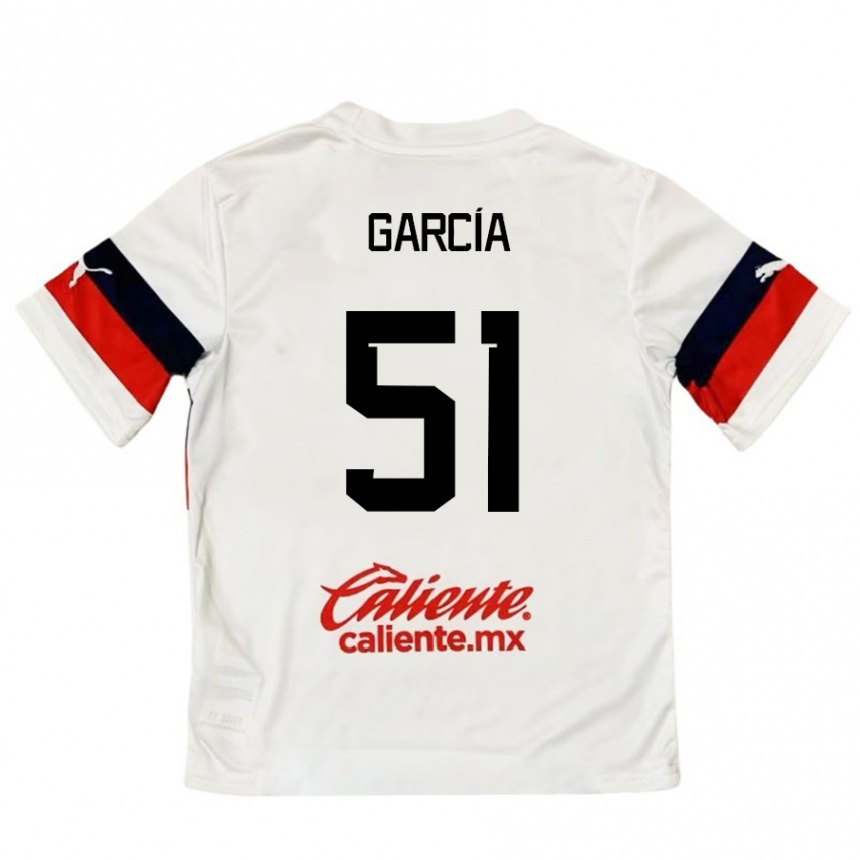 キッズフットボールEduardo García#51赤、白アウェイシャツ2024/25ジャージーユニフォーム