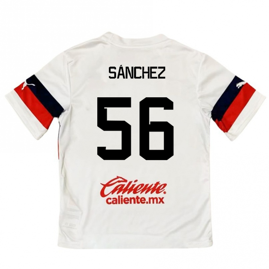 キッズフットボールBenjamín Sánchez#56赤、白アウェイシャツ2024/25ジャージーユニフォーム