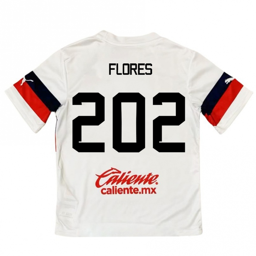 キッズフットボールDaniel Flores#202赤、白アウェイシャツ2024/25ジャージーユニフォーム