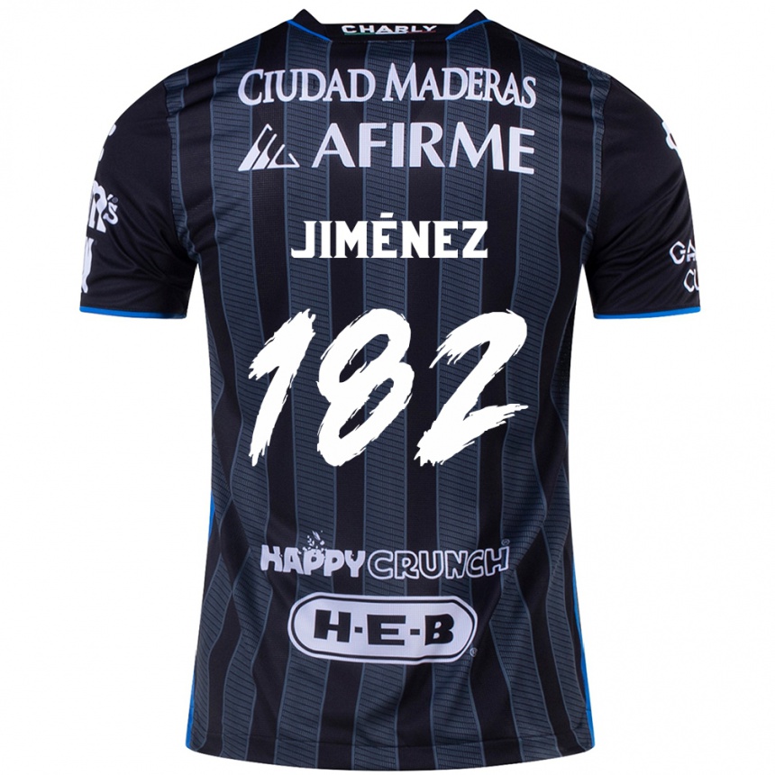 キッズフットボールCarlos Jiménez#182白黒アウェイシャツ2024/25ジャージーユニフォーム