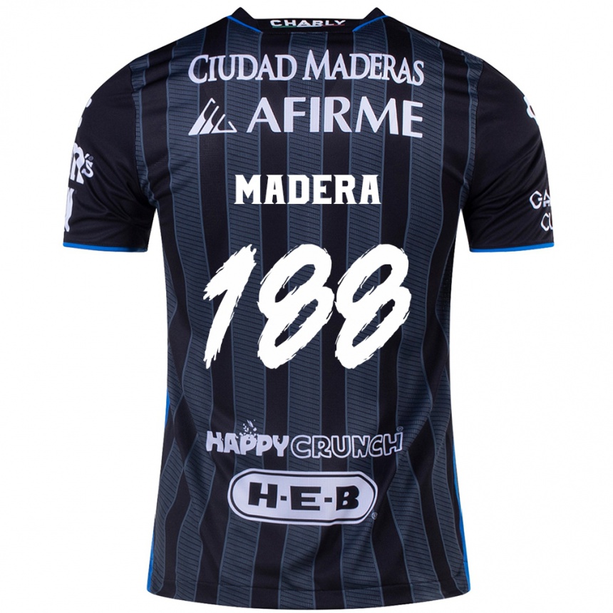 キッズフットボールHéctor Madera#188白黒アウェイシャツ2024/25ジャージーユニフォーム