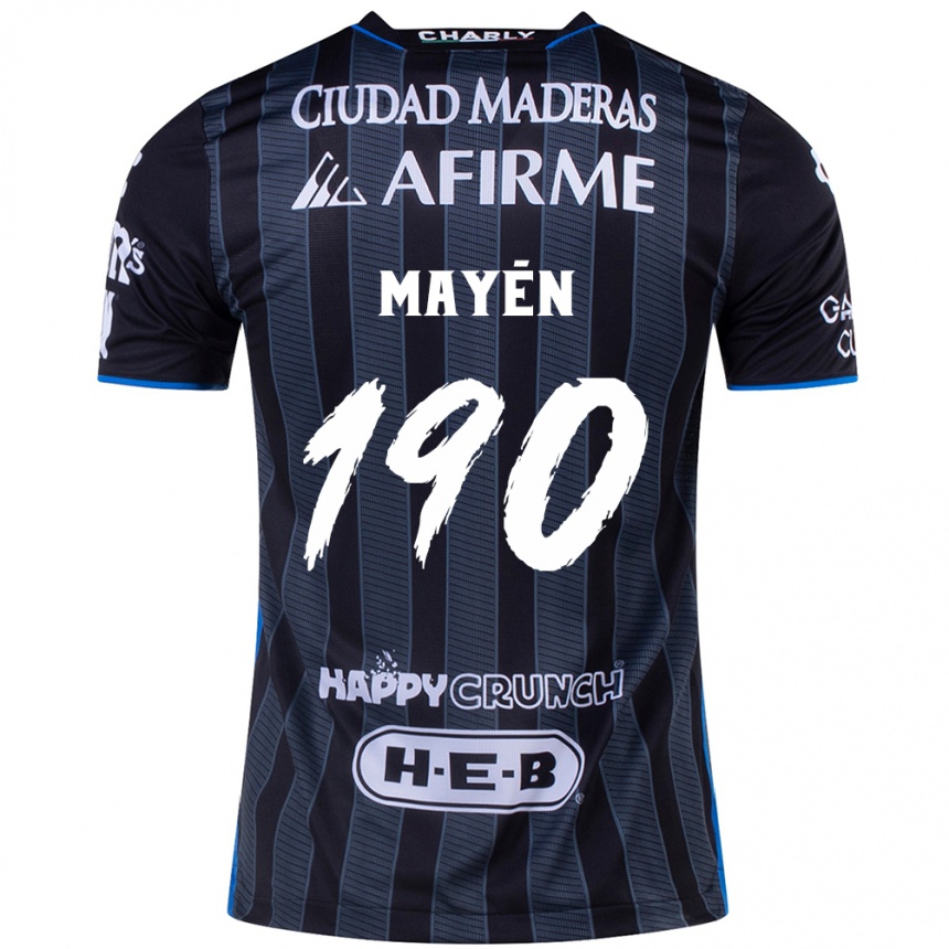 キッズフットボールEduardo Mayén#190白黒アウェイシャツ2024/25ジャージーユニフォーム