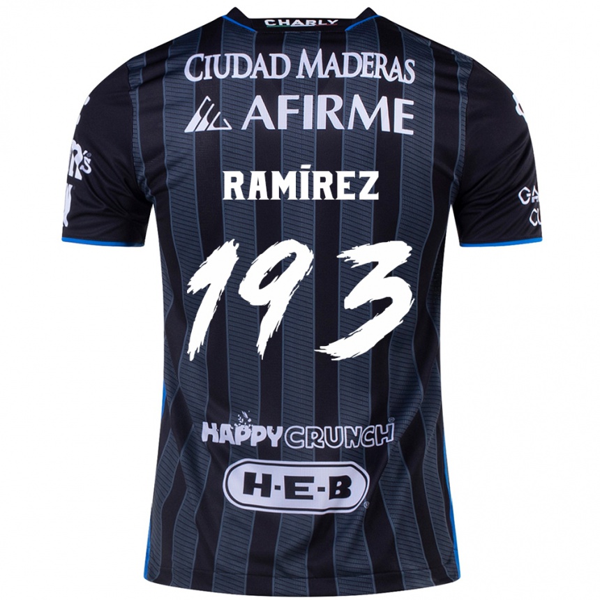 キッズフットボールÁngel Ramírez#193白黒アウェイシャツ2024/25ジャージーユニフォーム