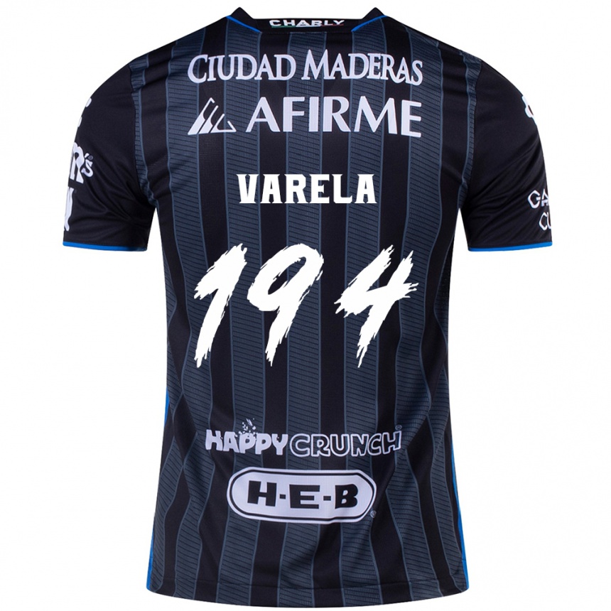 キッズフットボールJosé Varela#194白黒アウェイシャツ2024/25ジャージーユニフォーム