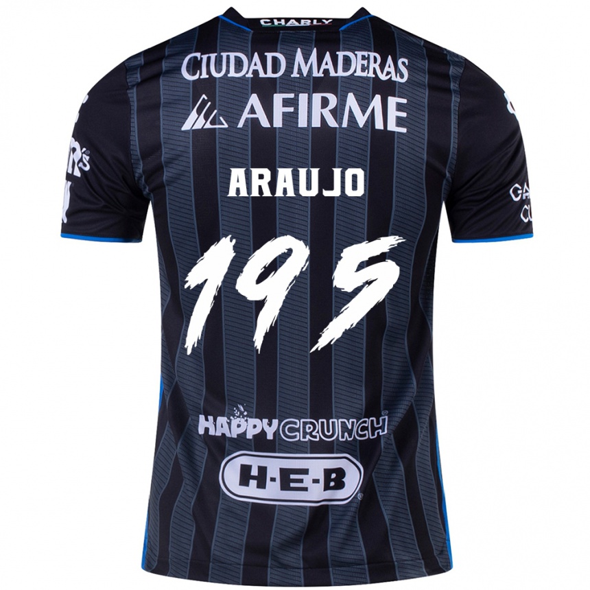 キッズフットボールDiego Araujo#195白黒アウェイシャツ2024/25ジャージーユニフォーム