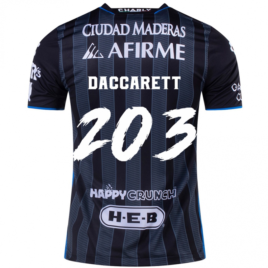 キッズフットボールJuan Daccarett#203白黒アウェイシャツ2024/25ジャージーユニフォーム