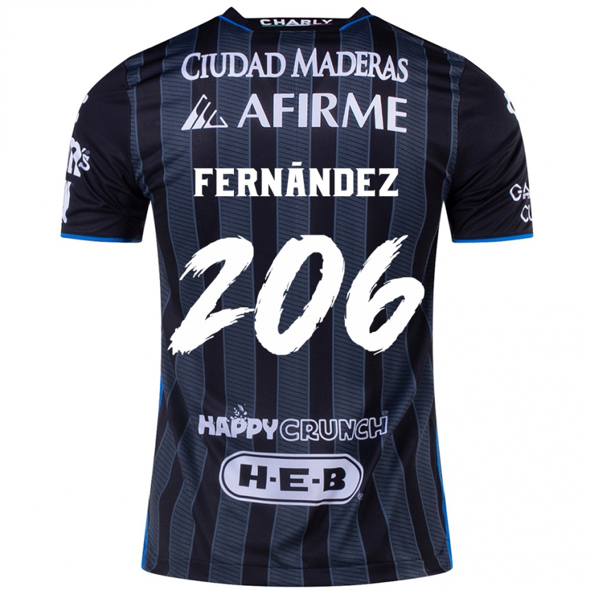 キッズフットボールErik Fernández#206白黒アウェイシャツ2024/25ジャージーユニフォーム