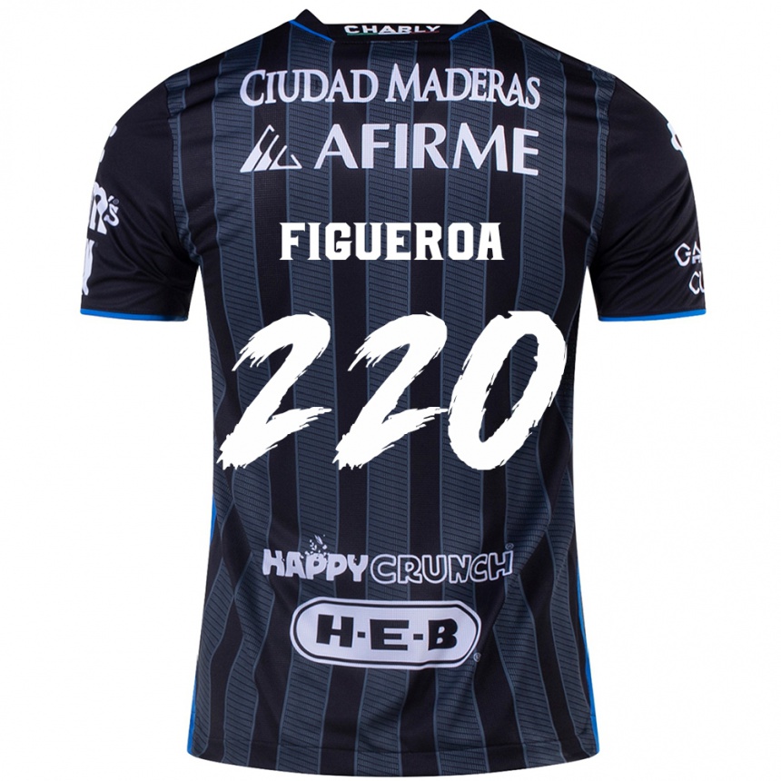 キッズフットボールChristopher Figueroa#220白黒アウェイシャツ2024/25ジャージーユニフォーム