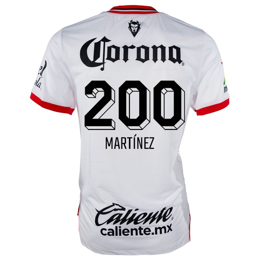 キッズフットボールEdgar Martínez#200赤、白アウェイシャツ2024/25ジャージーユニフォーム