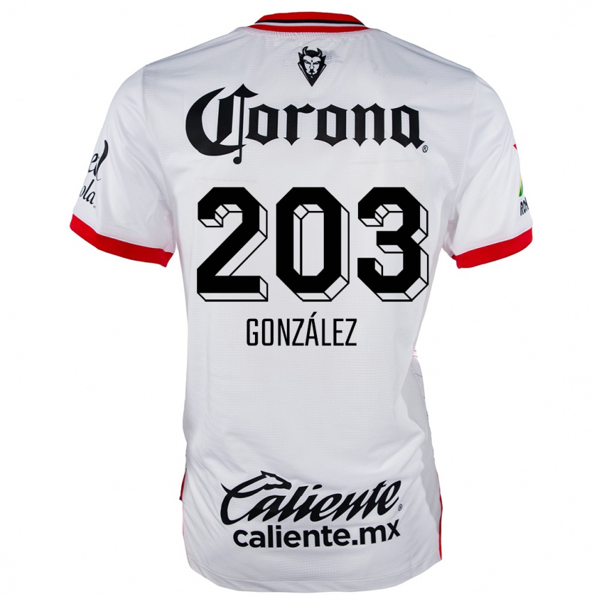 キッズフットボールLuis González#203赤、白アウェイシャツ2024/25ジャージーユニフォーム