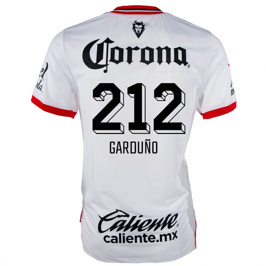 キッズフットボールCarlos Garduño#212赤、白アウェイシャツ2024/25ジャージーユニフォーム