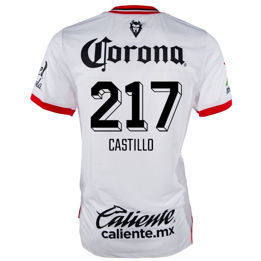 キッズフットボールKlever Castillo#217赤、白アウェイシャツ2024/25ジャージーユニフォーム